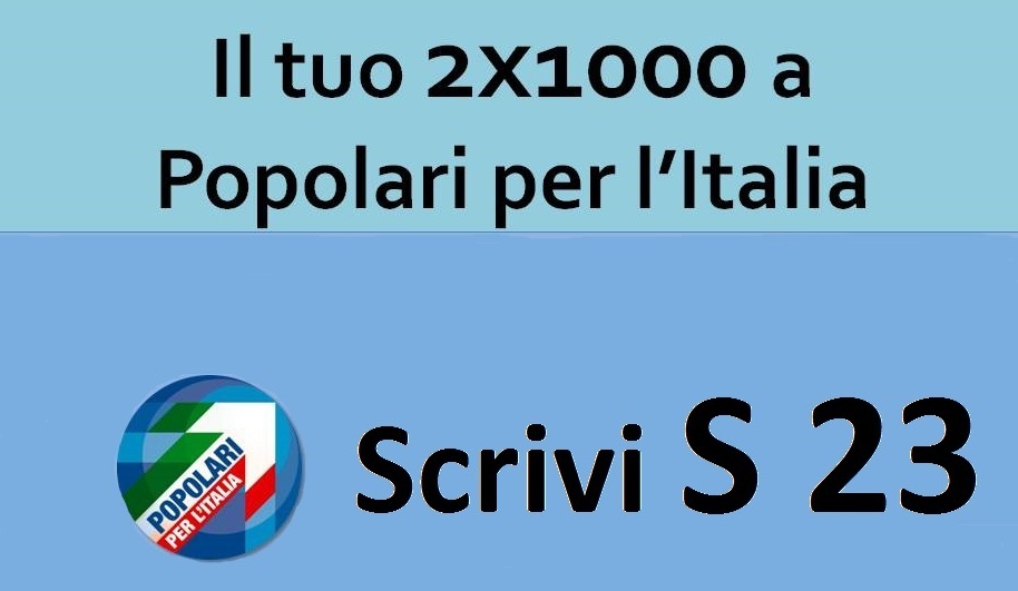 Destina il tuo 2x1000 a Popolari per l'Italia